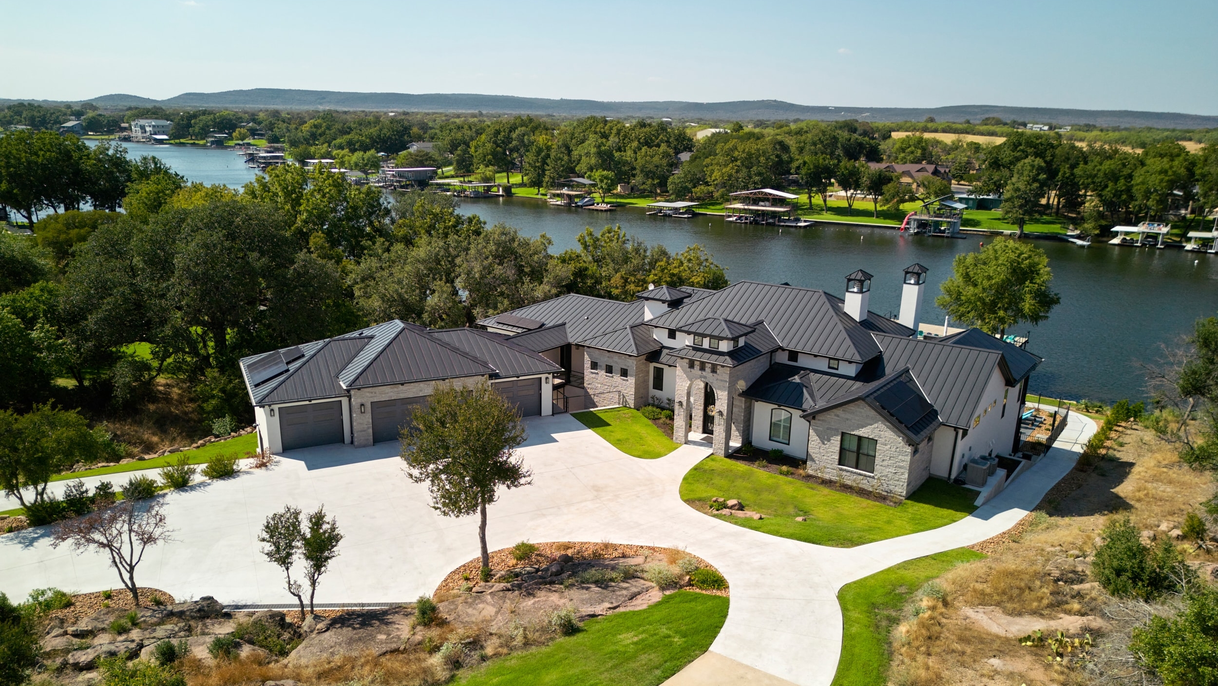 Large custom home on Lake LBJ in Burnet, Texas